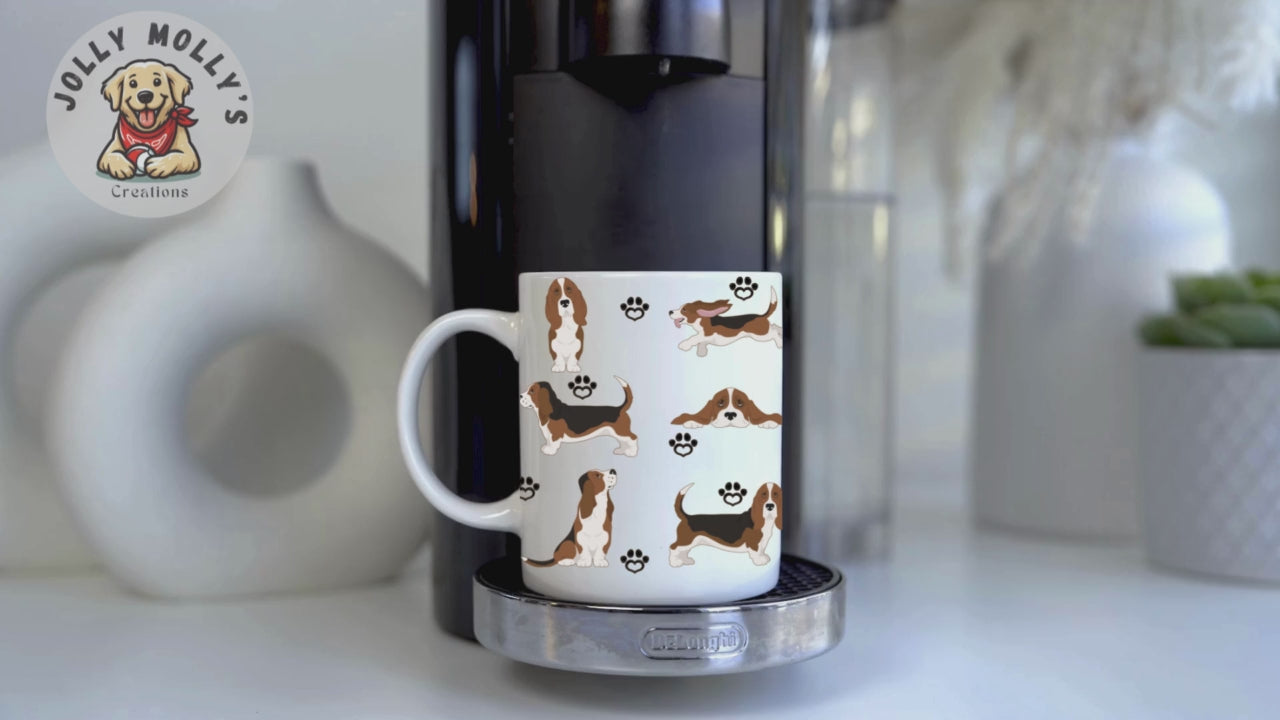 Basset Hound Mug, image size:1280x720