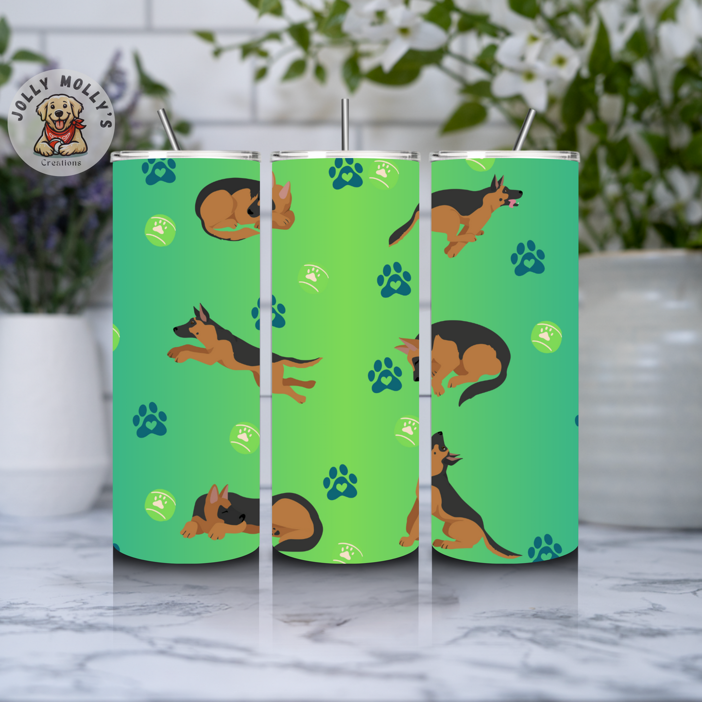 German Shepherd Tumblers